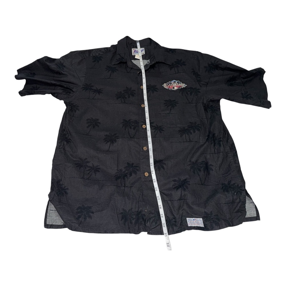 Reyn Spooner MLB All-Star Game Hawaiian Shirt Black Palm Tree Aloha Mens Large - Picture 5 of 5